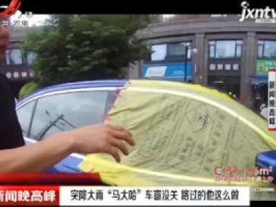 杭州：突降大雨“马大哈”车窗没关 路过的他这么做