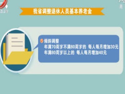 我省调整退休人员基本养老金