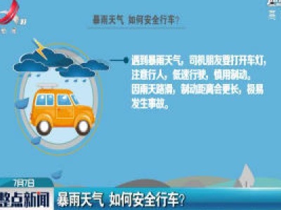 暴雨天气 如何安全行车？
