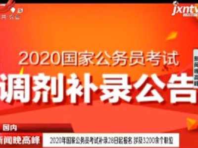 2020年国家公务员考试补录7月28日起报名 涉及3200余个职位