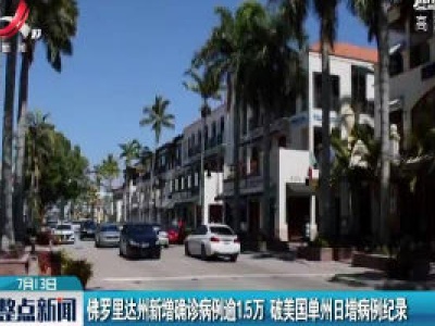 佛罗里达州新增确诊病例逾1.5万 破美国单州日增病例纪录
