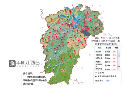 江西全省河道超警戒站达38个 昨日鹰潭雨量最大