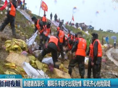 【行动起来 防汛救灾】新建赣西联圩、鄱阳乐丰联圩出现险情 军民齐心抢险固堤
