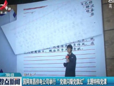 【迎“七一”】国网南昌供电公司举行“党徽闪耀党旗红” 主题特殊党课