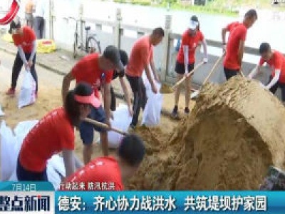 【行动起来 防汛抗洪】德安：齐心协力战洪水 共筑堤坝护家园