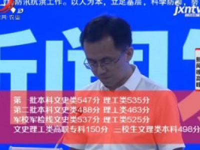 江西省发布2020年普通高校招生各类各层次文化录取控制分数线