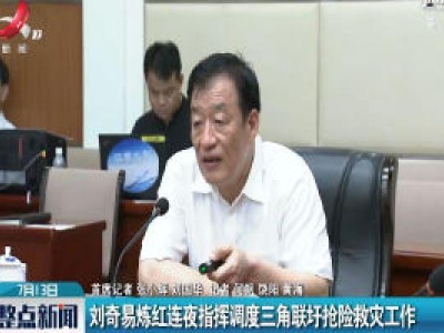 刘奇易炼红连夜指挥调度三角联圩抢险救灾工作