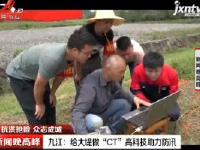 【抗洪抢险 众志成城】九江：给大堤做“CT” 高科技助力防汛