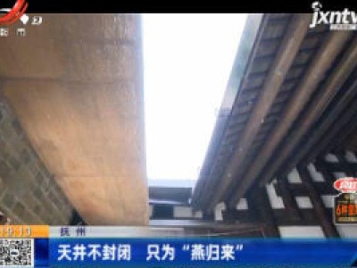 抚州：天井不封闭 只为“燕归来”