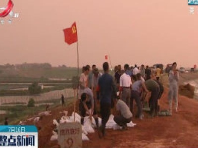 【行动起来 防汛抗洪】进贤县信西联圩出现脱坡险情 军民奋战4小时控制