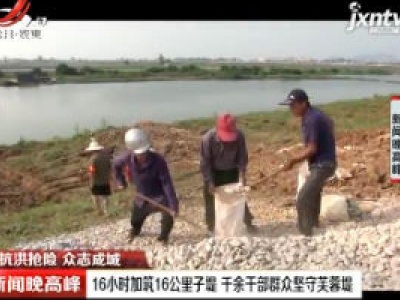 【抗洪抢险 众志成城】彭泽县：16小时加筑16公里子堤 千余干部众坚守芙蓉堤