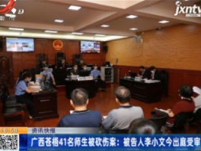 广西苍梧41名师生被砍伤案：被告人李小文31日出庭受审