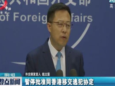中方决定香港特区将暂停履行港德移交逃犯协定