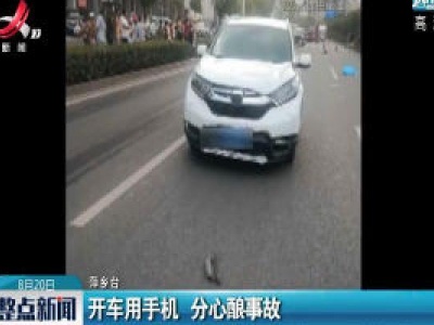 萍乡：开车用手机 分心酿事故