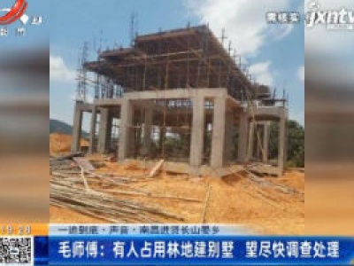 【一追到底·声音·南昌进贤长山晏乡】毛师傅：有人占用林地建别墅 望尽快调查处理