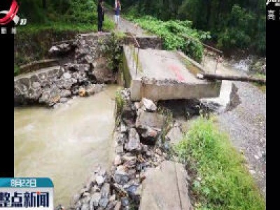 陕西留坝：洪水退去 干部群众联手建索道抢运香菇