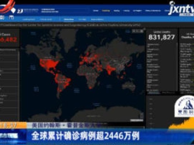 美国约翰斯·霍普金斯大学：全球累计确诊病例超2446万