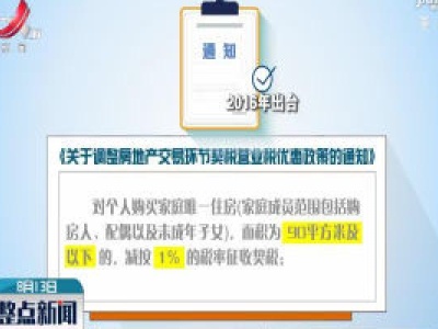 契税优惠未取消