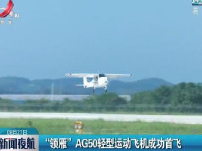 “领雁”AG50轻型运动飞机成功首飞