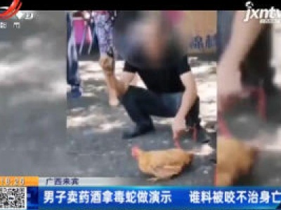 广西来宾：男子卖药酒拿毒蛇做演示 谁料被咬不治身亡