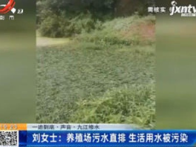 【一追到底·声音】九江修水·刘女士：养殖场污水直排 生活用水被污染