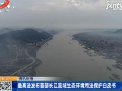 最高法发布首部长江流域生态环境司法保护白皮书