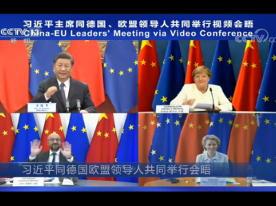 习近平同德国欧盟领导人共同举行会晤