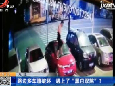 九江：路边多车遭破坏 遇上了“黑白双煞”？