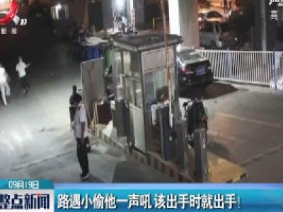 济南：路遇小偷他一声吼 该出手时就出手！