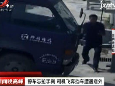 中山市：停车忘拉手刹 司机飞奔挡车遭遇意外