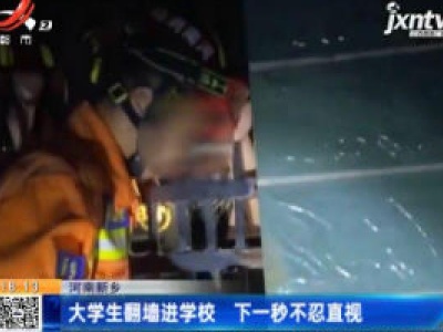 河南新乡：大学生翻墙进学校 下一秒不忍直视
