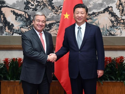 习近平与古特雷斯的八次会见和一次通话都谈了这些大事