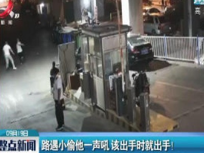 济南：路遇小偷他一声吼 该出手时就出手！