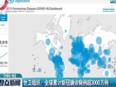 世卫组织：全球累计新冠确诊病例超3000万例