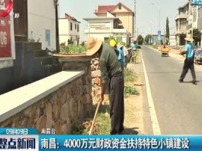 南昌：4000万元财政资金扶持特色小镇建设