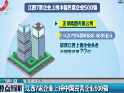 江西7家企业上榜中国民营企业500强
