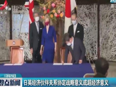 日英经济伙伴关系协定战略意义或超经济意义