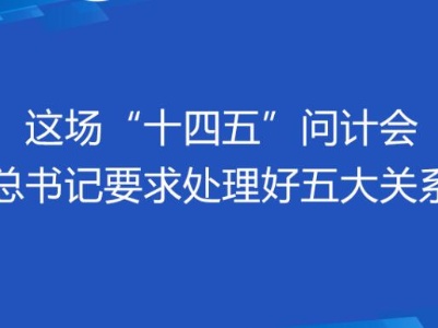 联播+丨这场“十四五”问计会 总书记要求处理好五大关系