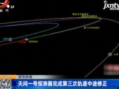 天问一号探测器完成第三次轨道中途修正