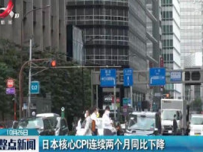 日本核心CPI连续两个月同比下降