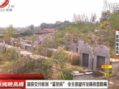 武汉：新房交付收到“墓景房”业主质疑开发商故意隐瞒