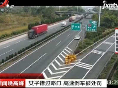 浙江：女子错过路口 高速倒车被处罚
