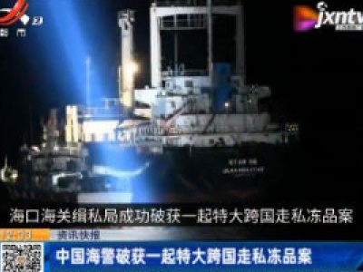 中国海警破获一起特大跨国走私冻品案