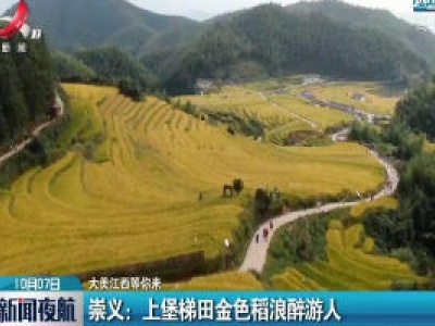 【大美江西等你来】崇义：上堡梯田金色稻浪醉游人