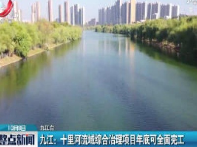 九江：十里河流域综合治理项目2020年底可完工