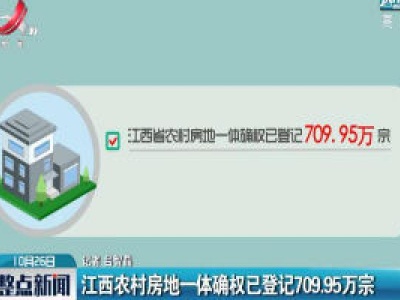 江西农村房地一体确权已登记709.95万宗