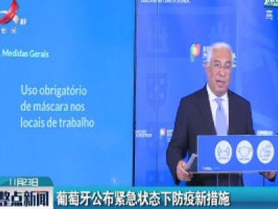 葡萄牙公布紧急状态下防疫新措施