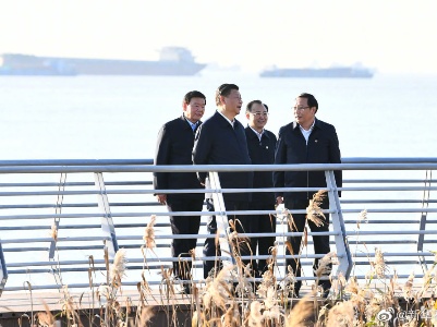 习近平赴江苏南通考察长江生态