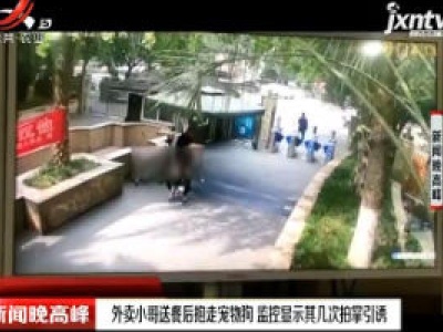 成都：外卖小哥送餐后抱走宠物狗 监控显示其几次拍掌引诱