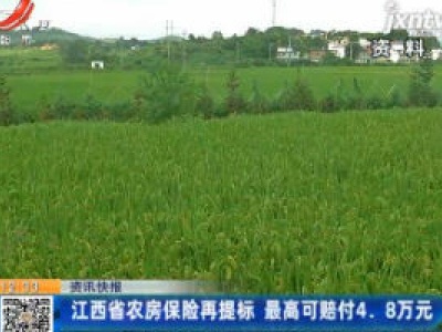 江西省农房保险再提标 最高可赔付4.8万元